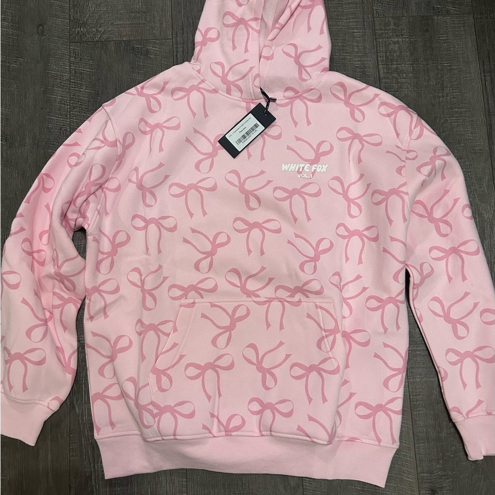 White Fox Boutique Light Pink Bow Sweater